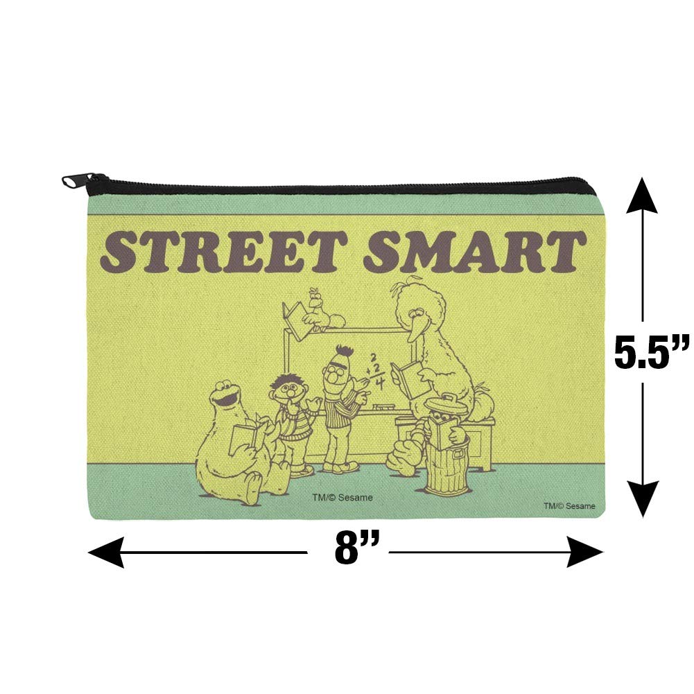 Sesame Street Smart Pencil Organizer - Zippered Pouch Case for Pens, Markers & School Supplies | Perfect for Students, Teachers & Office Use