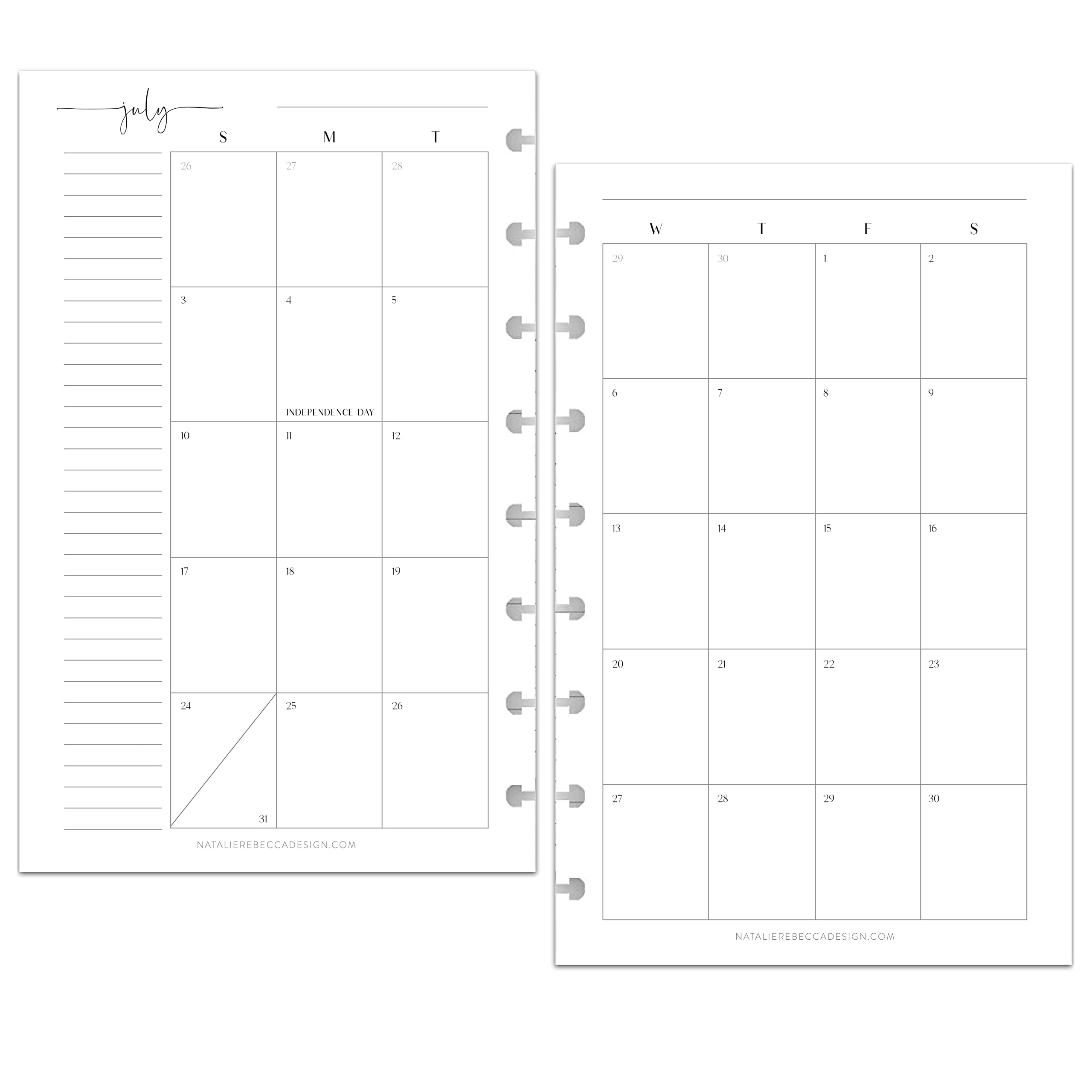 BetterNote July 2025 - June 2026 Academic Planner Refill - 5.5