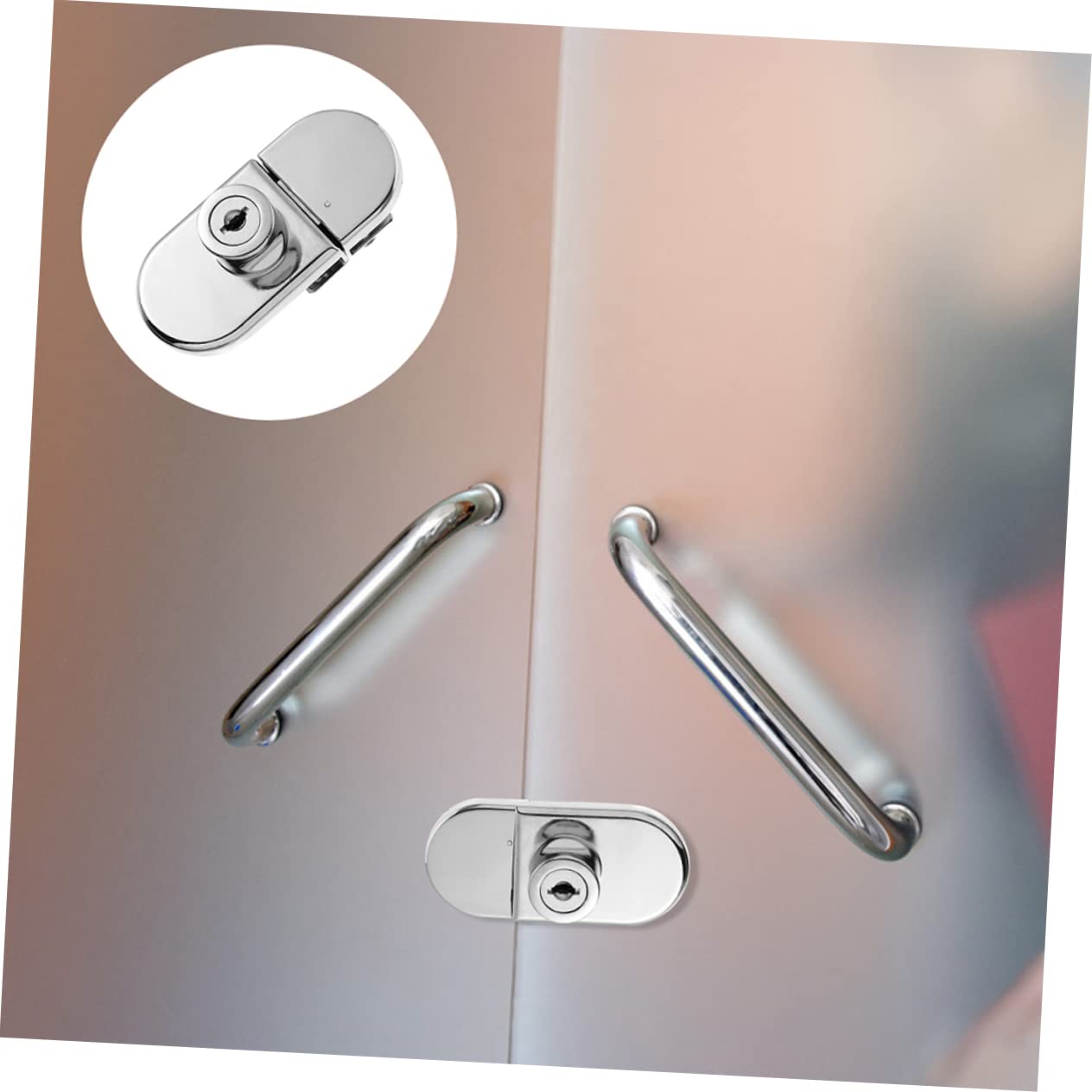 10 Sets Sliding Glass Cabinet Door Lock - Zinc Alloy Anti-Reverse Safety Lock for Display Cases & Showcases | Secure Home, Retail & Office Storage Solutions