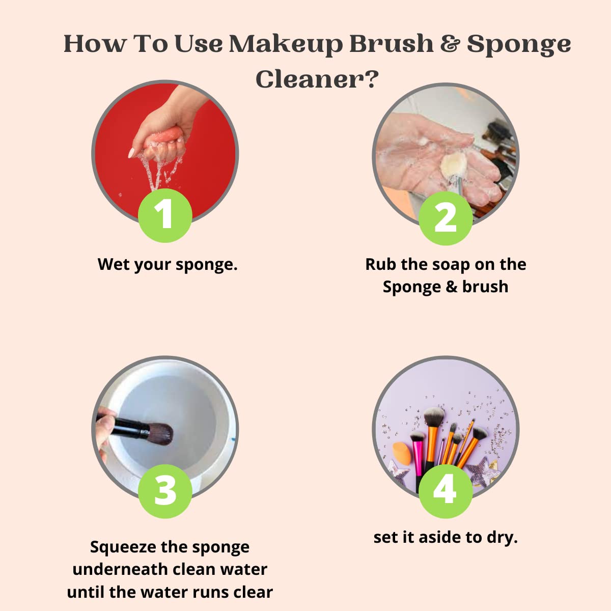 Goli Soda All Natural Probiotic Makeup Brush & Sponge Cleaner (90g) - Gentle Deep Cleaning Solution for Cosmetics Tools - Perfect for Daily Makeup Brush Maintenance & Hygiene