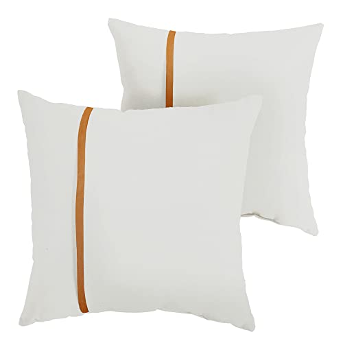 Canvas Natural Ivory & Canvas Rust Orange