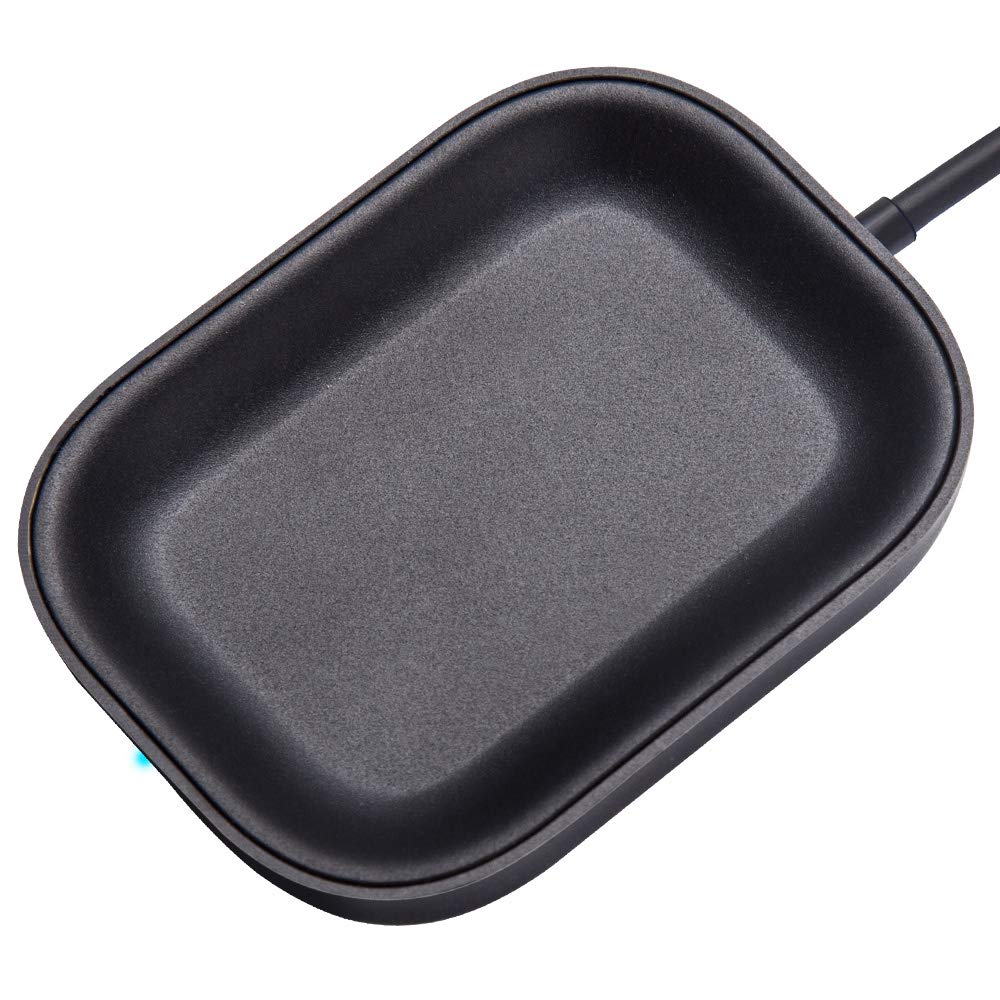Wireless Charger for AirPods Pro 2nd Gen, AirPods 4 (ANC), AirPods 3rd Gen & AirPods Pro - Fast Qi-Certified Charging Station with LED Indicator (Black) - Perfect for Home, Office & Travel Use