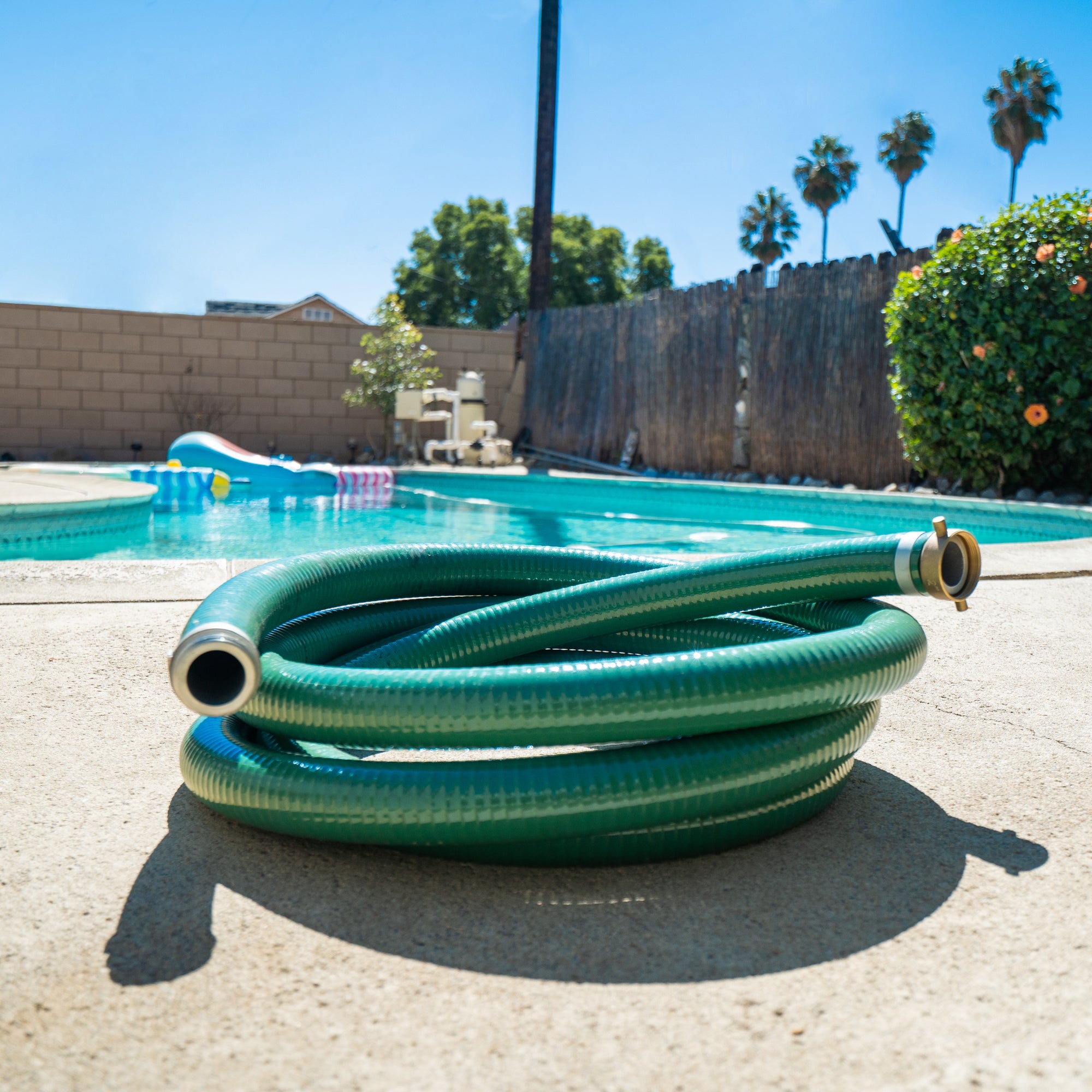 2 Inch x 10 Foot Heavy Duty Water Pump Suction Hose - Durable PVC Material for Garden Irrigation, Pool Draining & Industrial Water Transfer