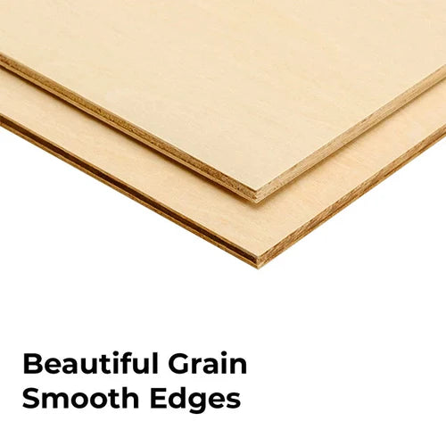 xTool Basswood Plywood 12x12x1/8 Inch - Premium Craft Wood for Laser Cutting, Woodworking & DIY Projects - Perfect for Home Decor, Model Making and Art Crafts