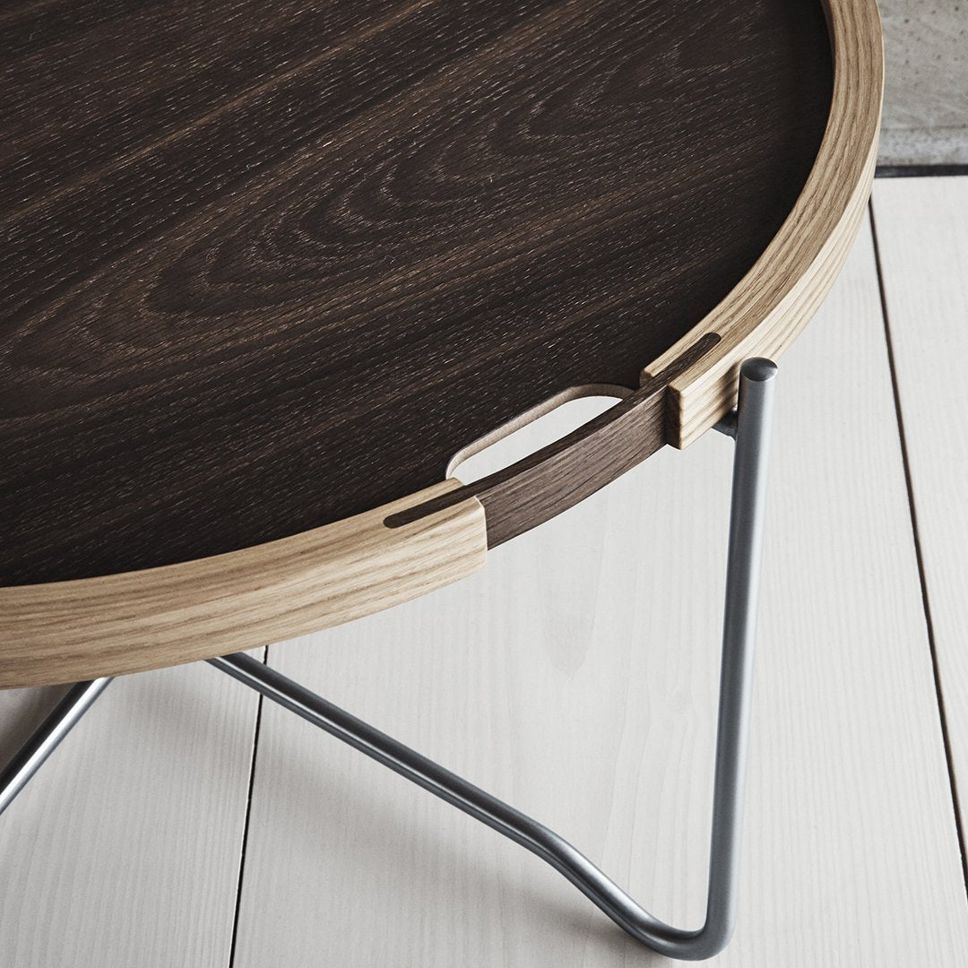 CH417 Adjustable Tray Table - Portable Bedside Laptop Desk with Cup Holder, Folding Legs for Home, Office, Dorm & Hospital Use - Perfect for Eating, Working, Reading in Bed or on Couch