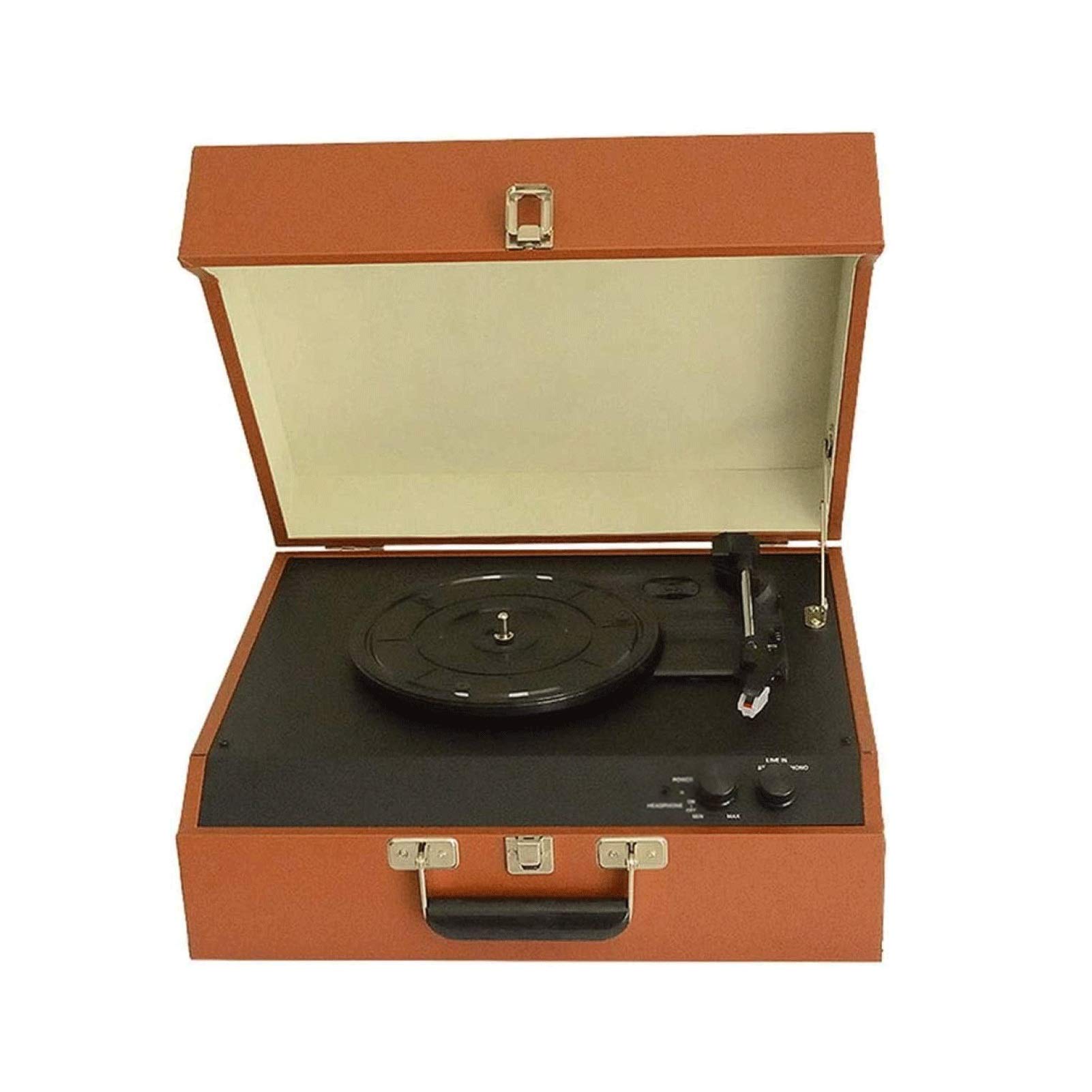 Vintage Bluetooth Turntable - Portable 3-Speed (18/20/30cm) Vinyl Record Player with Built-in Stereo Speakers & Headphone Jack | Perfect for Home, Office, and Gift Giving | Wireless Music Streaming & Retro Listening Experience
