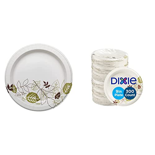 Dixie Ultra 10'' Heavy-Weight Paper Plates - 500 Count & Dixie 8.5'' Medium-Weight Disposable Plates - 300 Count by GP PRO (Georgia-Pacific) | Durable Party, Picnic, and Everyday Dining Supplies