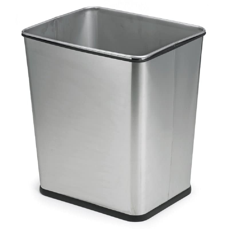 Polder 7-Gallon Under-Counter Recycle & Trash Can - Dual Compartment Waste Bin for Kitchen, Bathroom & Office Organization