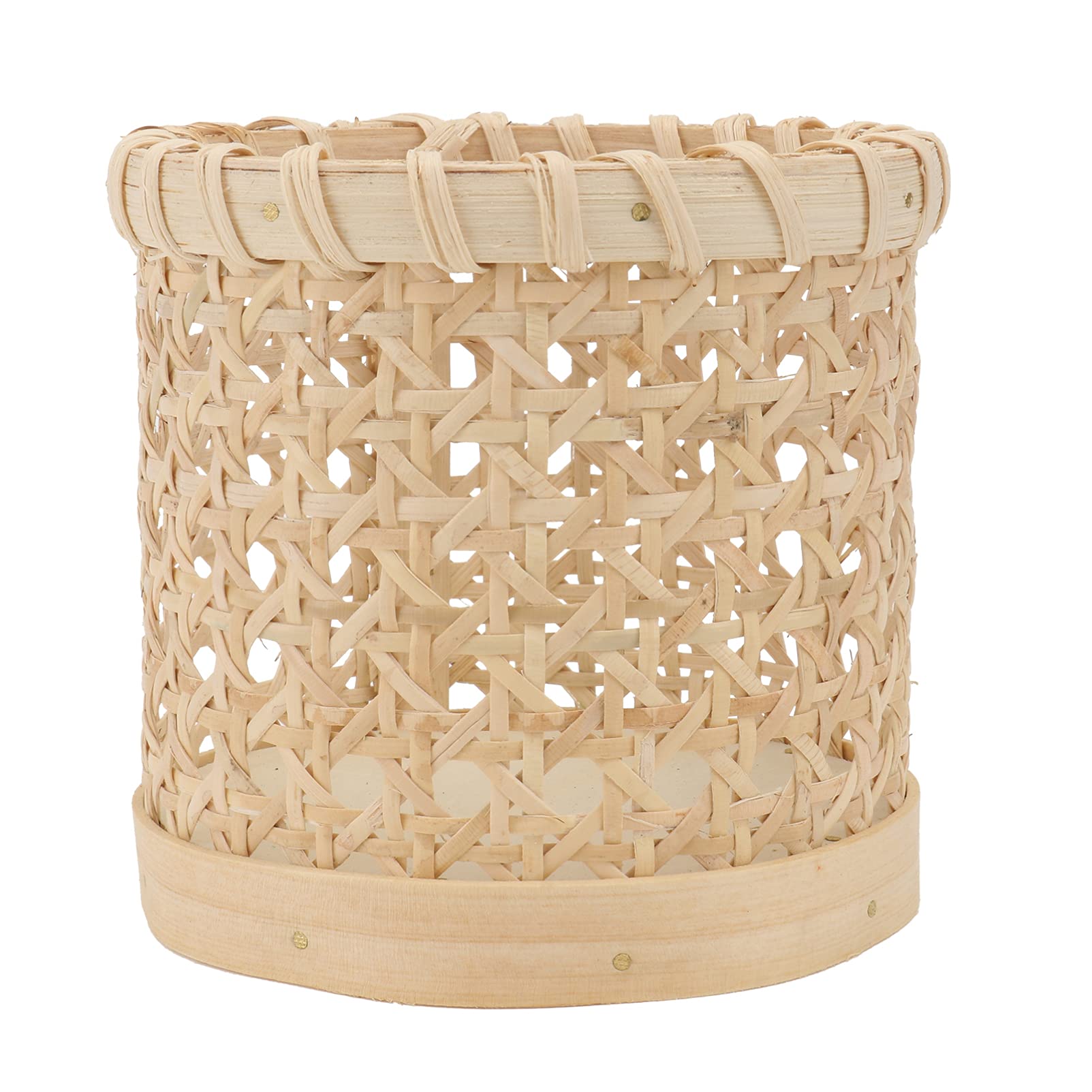 Hand Woven Rattan Pen Cup Holder - Natural Wicker Pencil Organizer, Makeup Brush & Cosmetic Storage, Desk Utensil Caddy for Silverware & Cutlery | Perfect for Office, Vanity & Kitchen Organization
