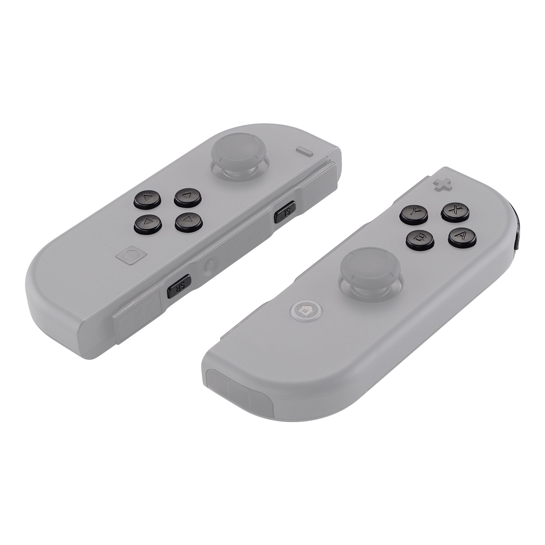 eXtremeRate Black Replacement ABXY Buttons & Triggers Kit for Nintendo Switch JoyCon & OLED JoyCon - Includes Direction Keys, SR/SL/ZR/ZL Buttons, Springs & Tools (Shell Not Included) | Perfect for DIY Repairs & Controller Customization