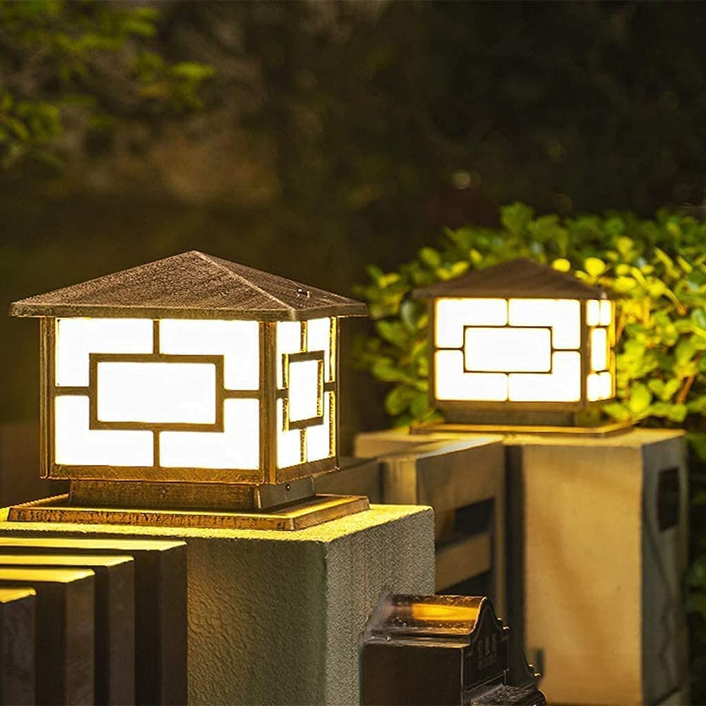 Outdoor Column Lights - IP65 Waterproof Aluminum Post Lamp for Patio, Garden & Lawn - Rust-Resistant E26 Exterior Light Fixture - Perfect for Pathway Lighting, Deck Illumination and Landscape Accents