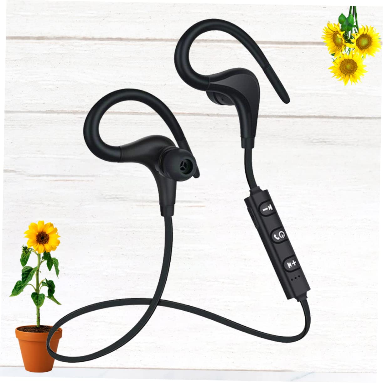 Hemobllo Wireless Sport Headphones - Bluetooth Over-Ear Headset with Earhook, Stereo Sound for Running, Gym & Workout - Black