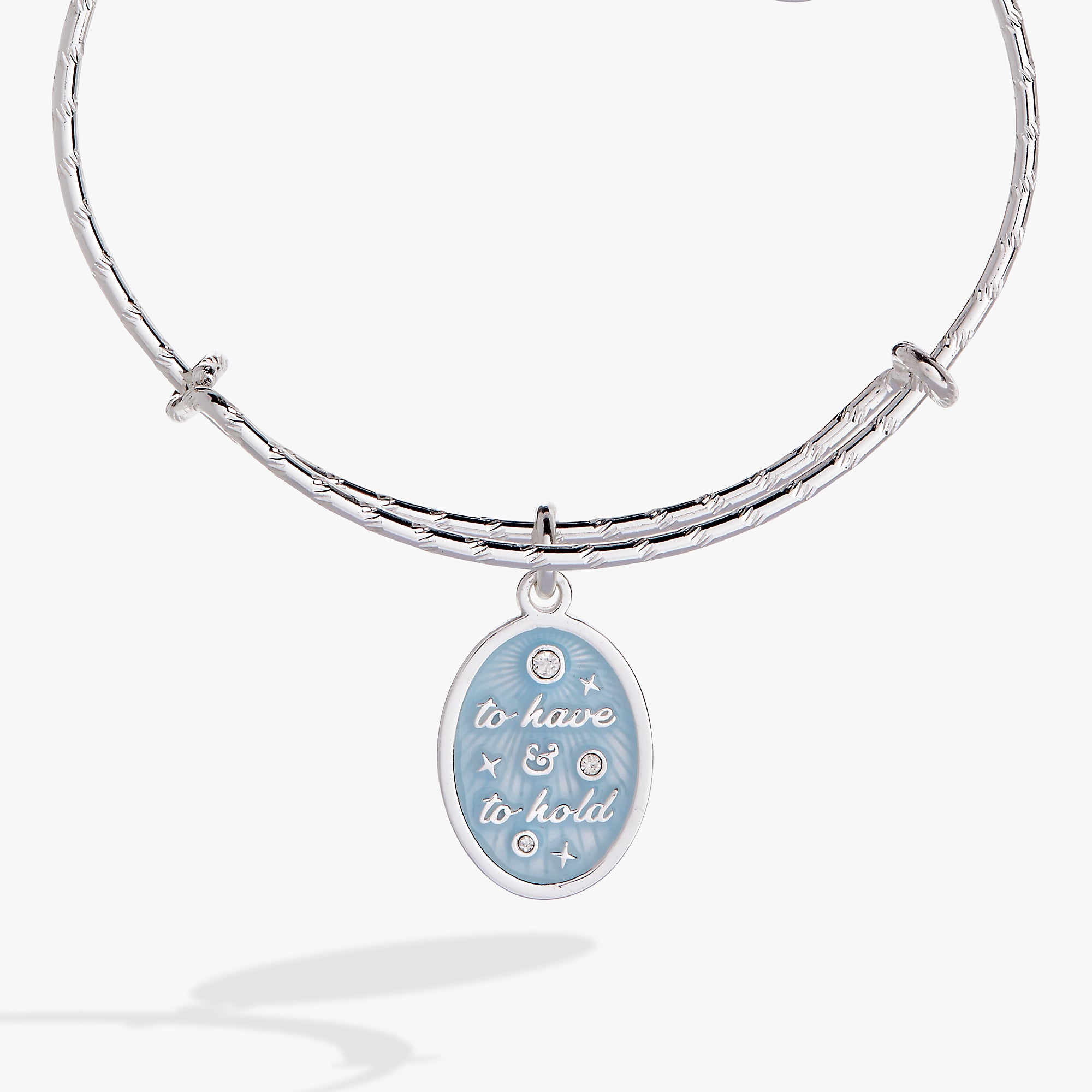 Elegant 'To Have And To Hold' Wedding Bangle - Sterling Silver Bridal Bracelet for Bride, Engagement & Anniversary Gift - Perfect for Ceremonies, Photos & Special Occasions