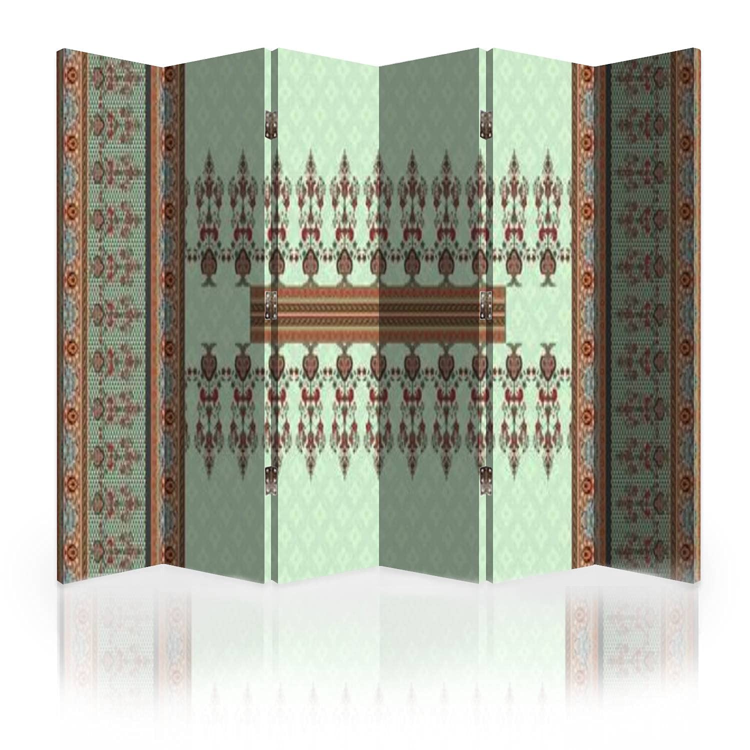6-Panel Canvas Room Divider Screen with Digital Print Design - Foldable Privacy Partition for Bedroom, Office & Living Space | Decorative Wall Separator for Home Décor & Workspace Organization