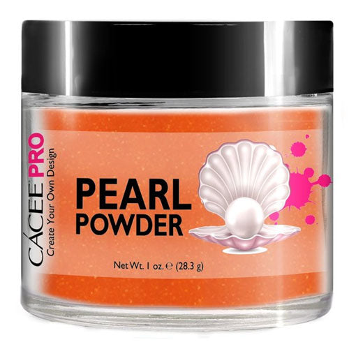 Cacee Pearl Powder Nail Art #24 Tiger Orange - Premium Nail Polish Powder for Stunning Gel Nail Designs | Perfect for DIY Manicures, Nail Salons & Special Occasions