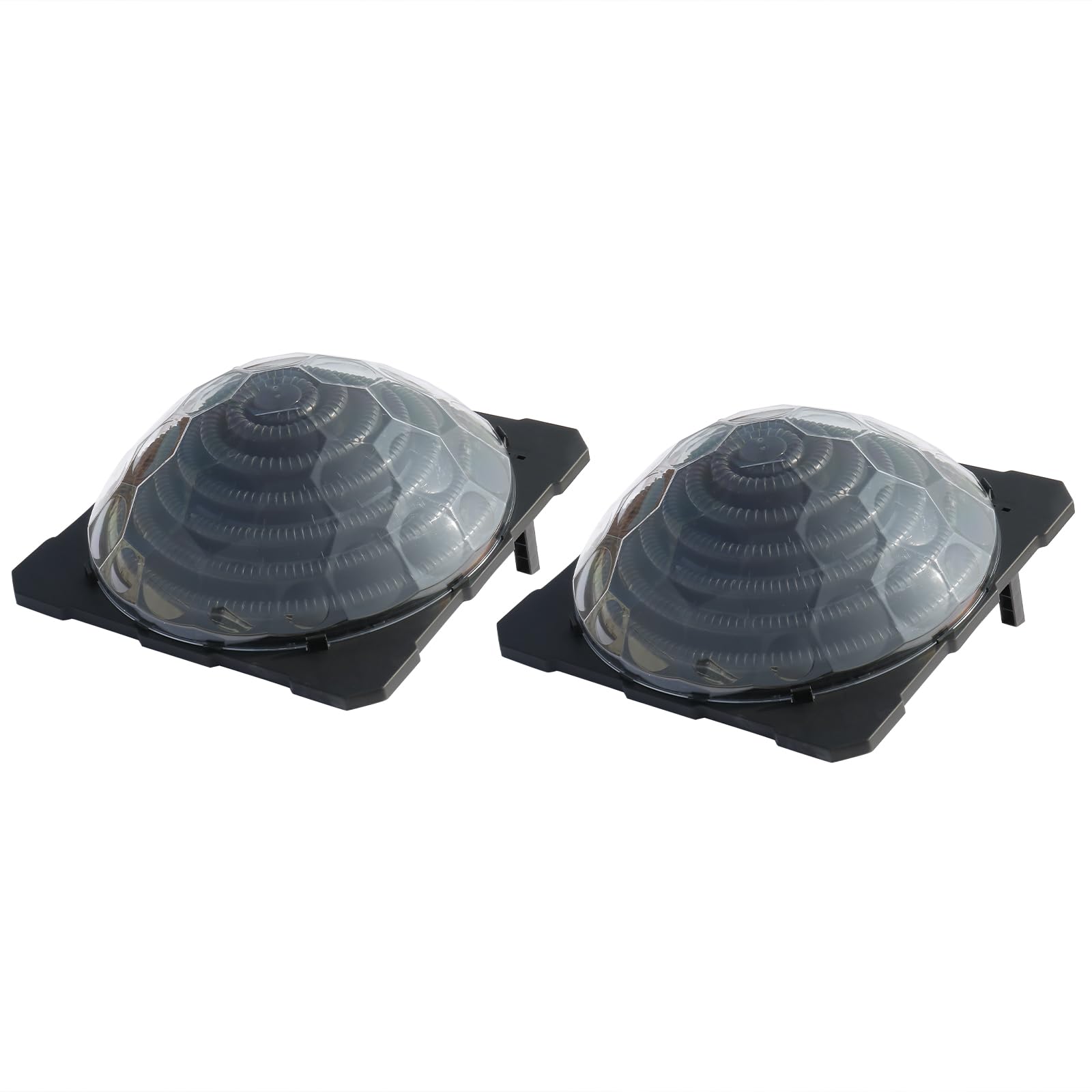 VINGLI 2-Pack Black Solar Pool Heater for Above Ground Pools - Domed Solar Powered Swimming Pool Heating System with Contour Coil Design | Perfect for Backyard, Inflatable & Outdoor Pools