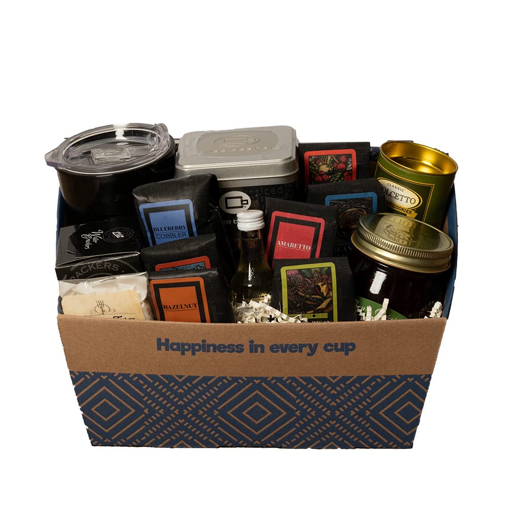 Gourmet Coffee & Tea Gift Basket | Premium Coffee Beans, Artisan Tea & Deluxe Snacks | Perfect for Holidays, Corporate Gifts & Housewarming Presents