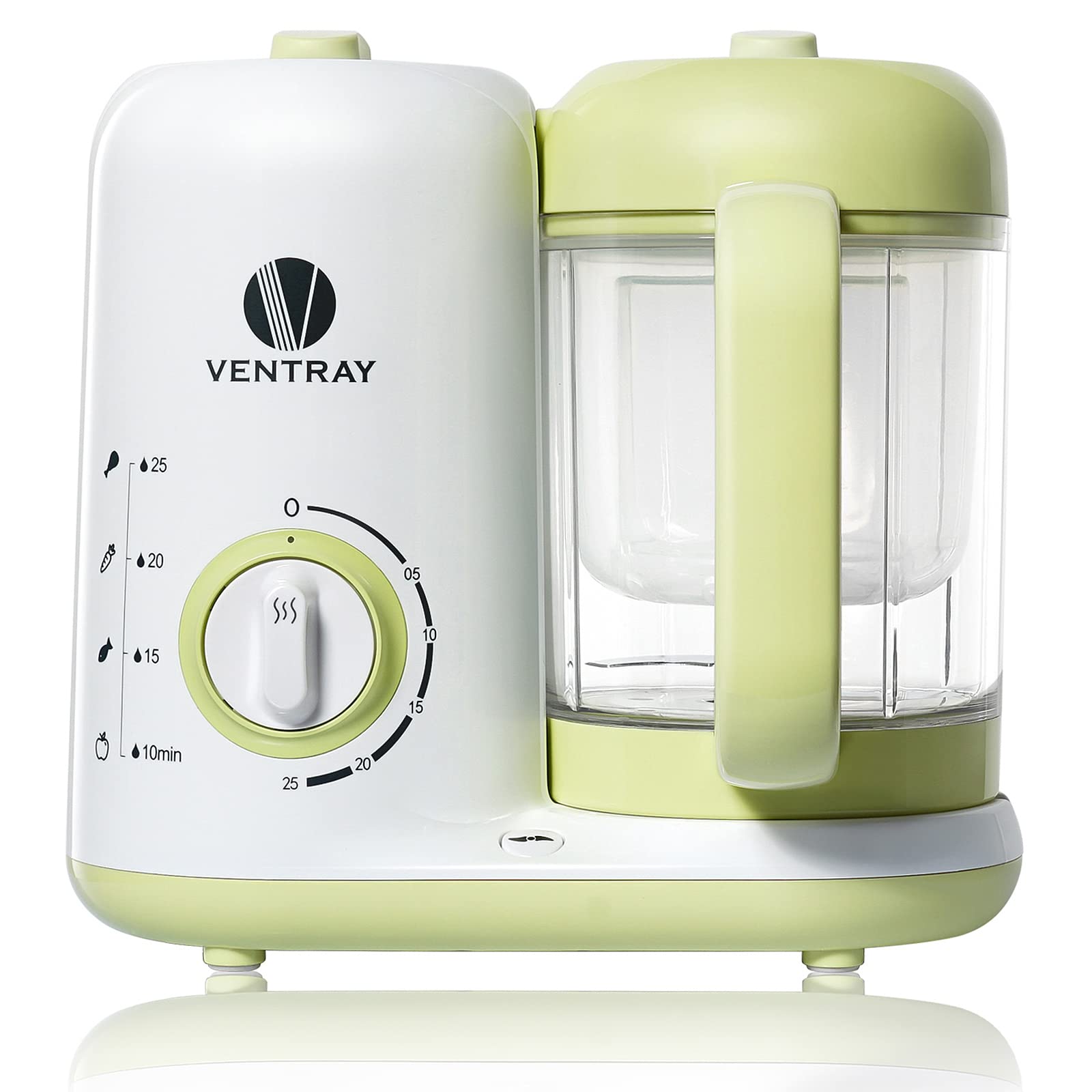 Ventray All-in-One Baby Food Maker - Steamer, Blender, Cooker & Warmer for Homemade Purees | BPA-Free, Easy Clean Auto Cooking System | Perfect for Toddler Meals & Healthy Baby Food Prep at Home | Green
