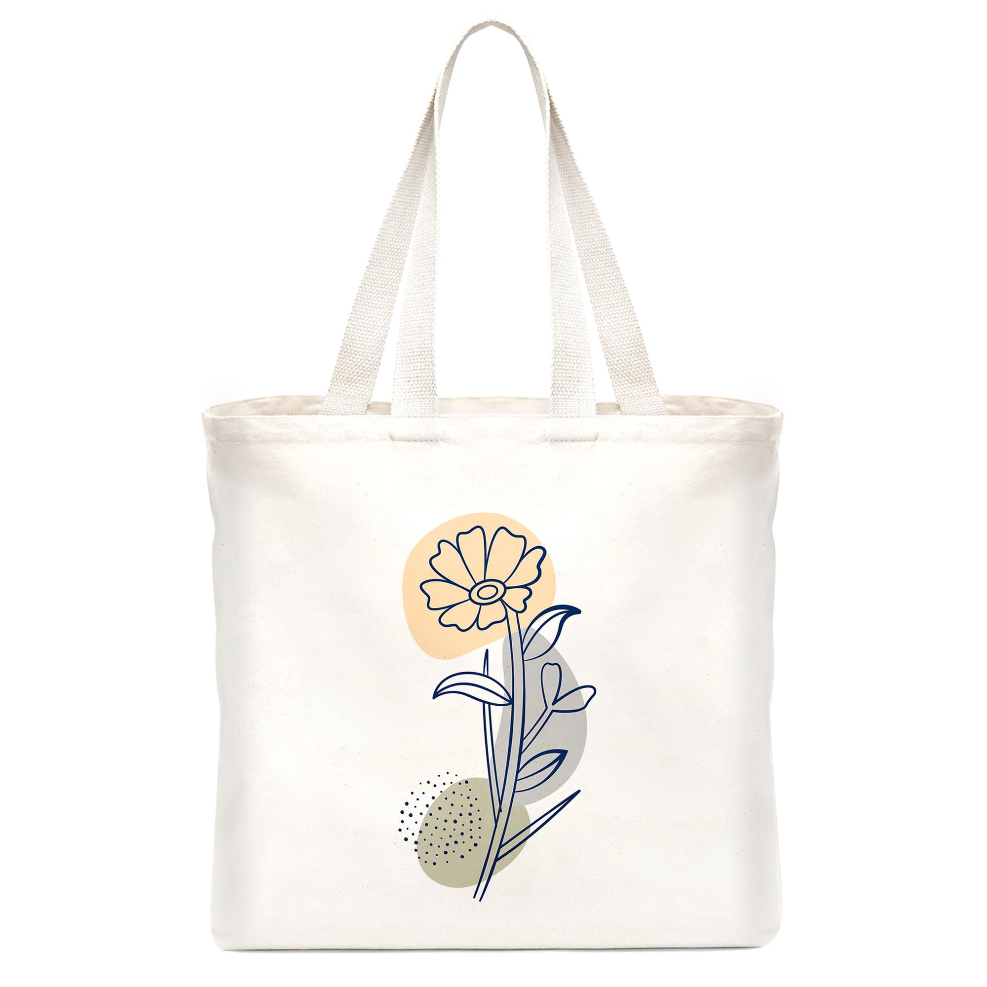 Stylish Canvas Zip Tote Bag for Women - Durable College Tote with Zipper Closure - Perfect for School, Work, Travel & Shopping (1 Piece)