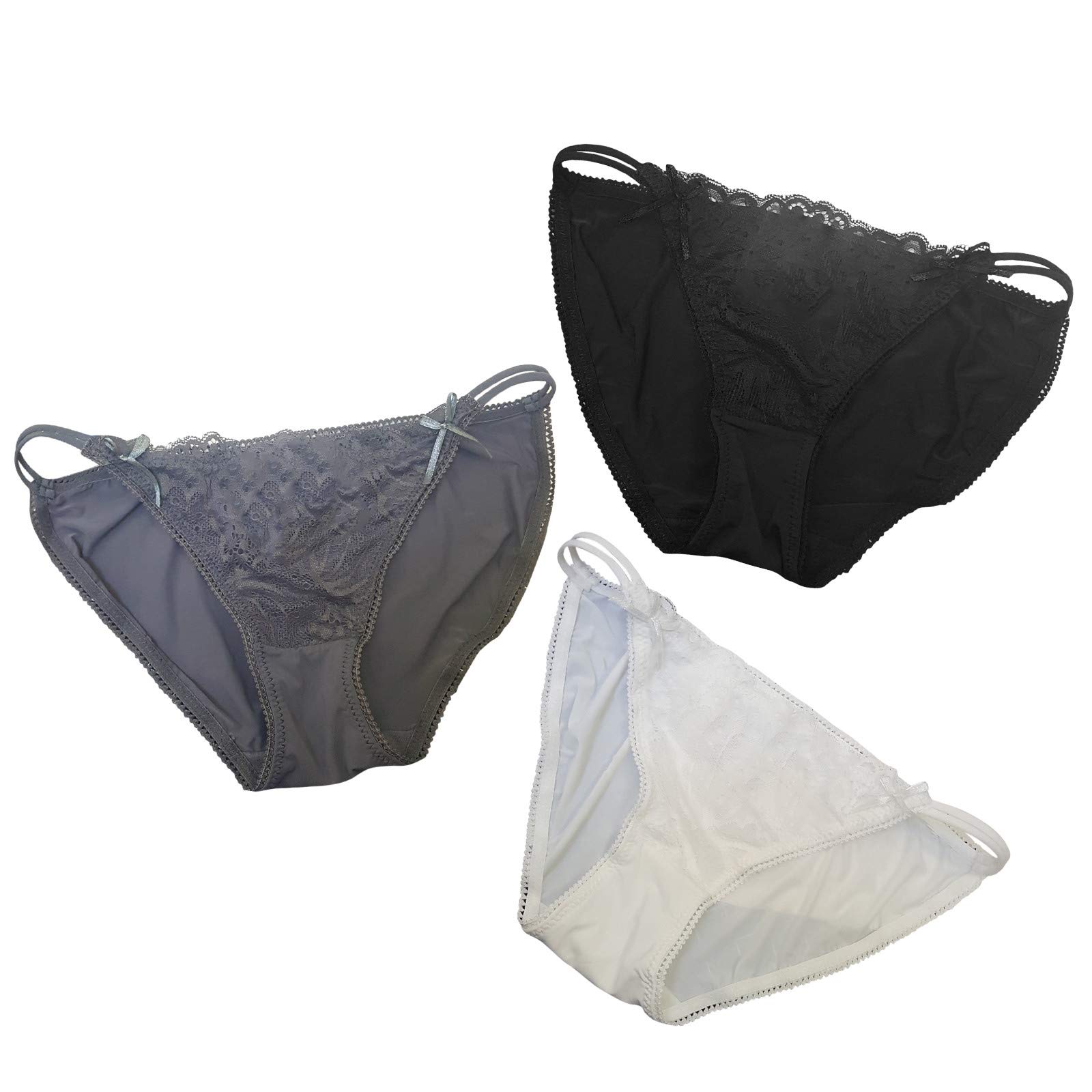 Silk Women's Panties & Briefs Set - 3PCS Soft Comfortable Underwear for Daily Wear, Sleep & Intimates - No Bikini Style