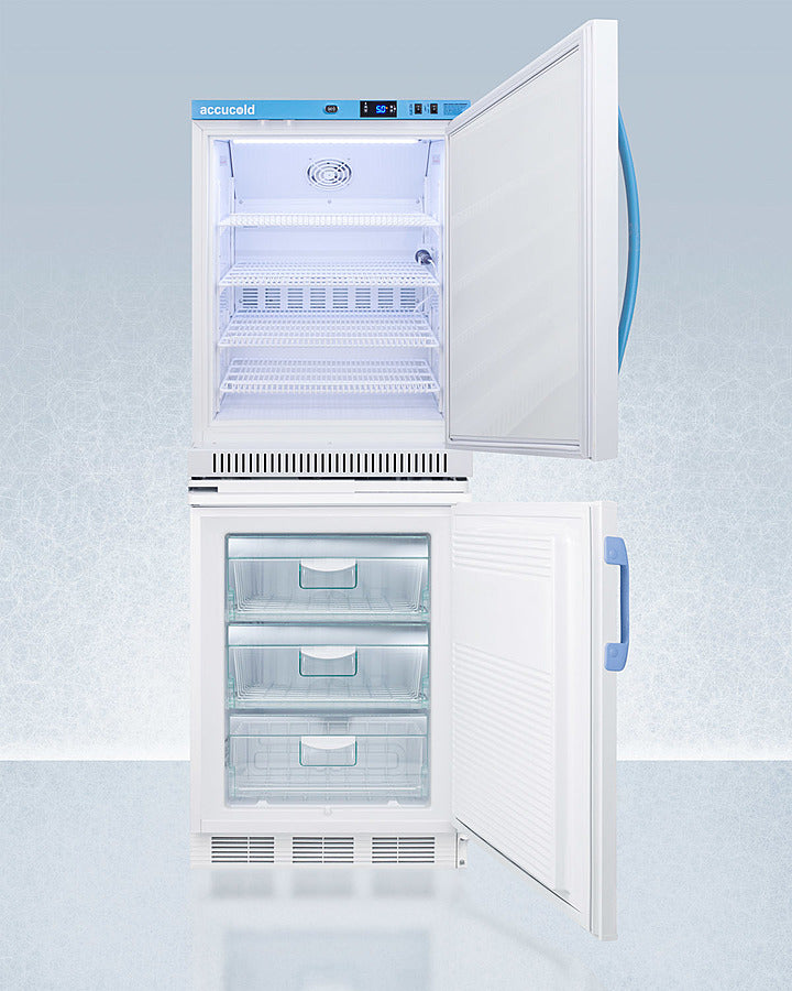 Accucold 24-Inch Wide All Refrigerator and Freezer Combo ARS6PV VT65MLSTACKMED2 - Perfect for Home, Office, and Commercial Use