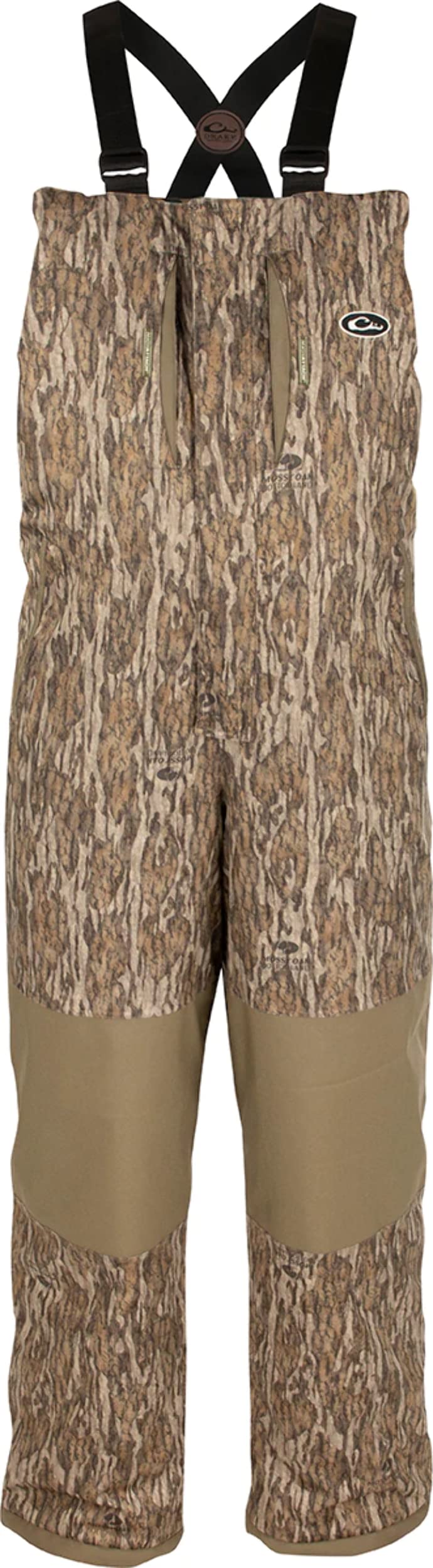 Drake Waterfowl Reflex Insulated Bib Overalls - Waterproof Hunting Pants for Men - Warm Camo Bottomland for Duck Hunting & Outdoor Adventures