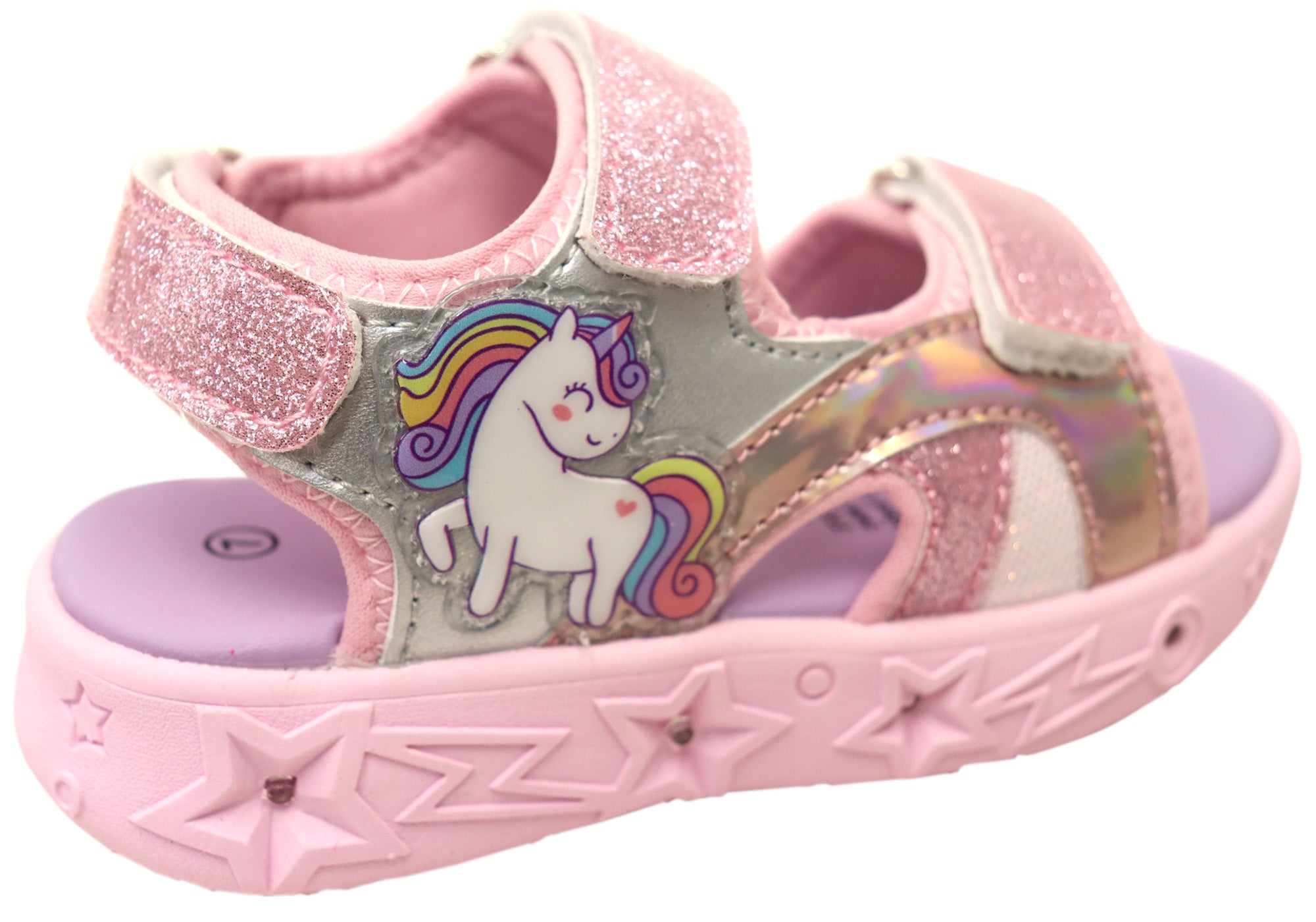 Koala Lights Reign Girls Light Up Sandals for Infant Toddler & Junior Kids - Glow in The Dark Shoes for Playtime, Parties & Night Walks