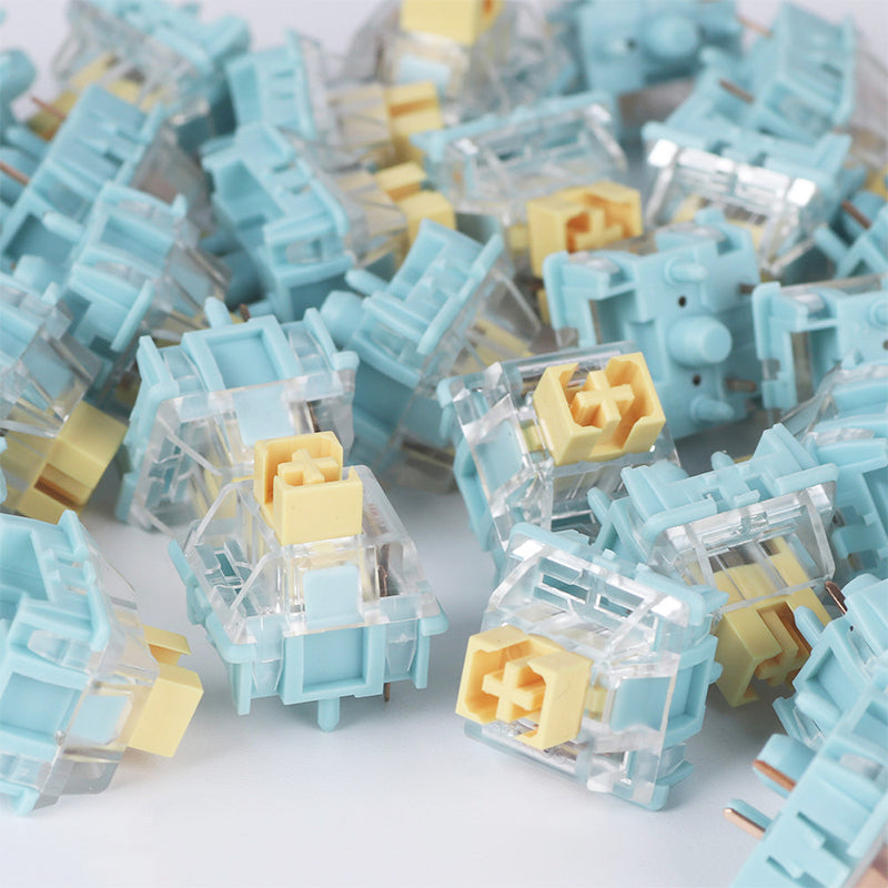 Homoo Sea Salt Linear Mechanical Keyboard Switches - Smooth & Quiet for Gaming & Typing | Perfect for PC, Mac & Custom Keyboards