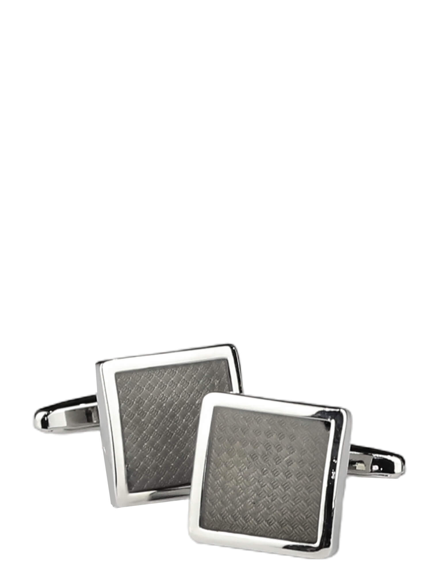 DÉCLIC Textured Square Enamel Cufflinks for Men - Black Matte Finish Formal Dress Accessories - Perfect for Weddings, Business Meetings & Special Occasions