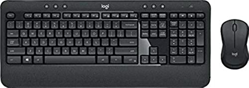 Logitech MK540 Advanced Wireless Keyboard and Mouse Combo - Full-Size Scissor Switch Keys, Ergonomic Design, 2.4GHz USB Receiver - Perfect for Home Office, Gaming & Productivity (Black)