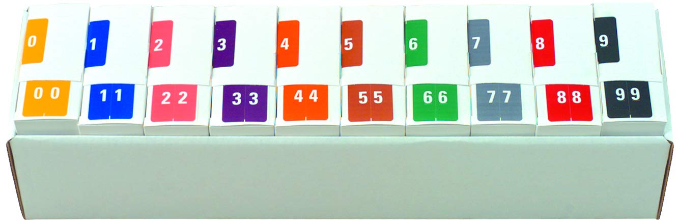 Doctor Stuff File Folder Labels - Full Set of Numbers 0-9 (500 Labels/Roll, 10 Rolls) - 2