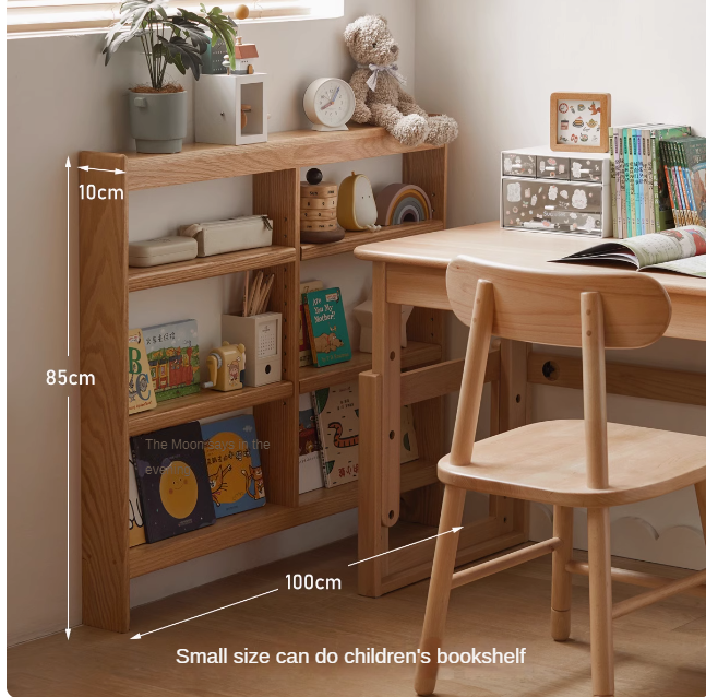 Oak Solid Wood Ultra Narrow Storage Rack - Space-Saving Shelf for Small Rooms, Bathroom, Kitchen & Closet Organization