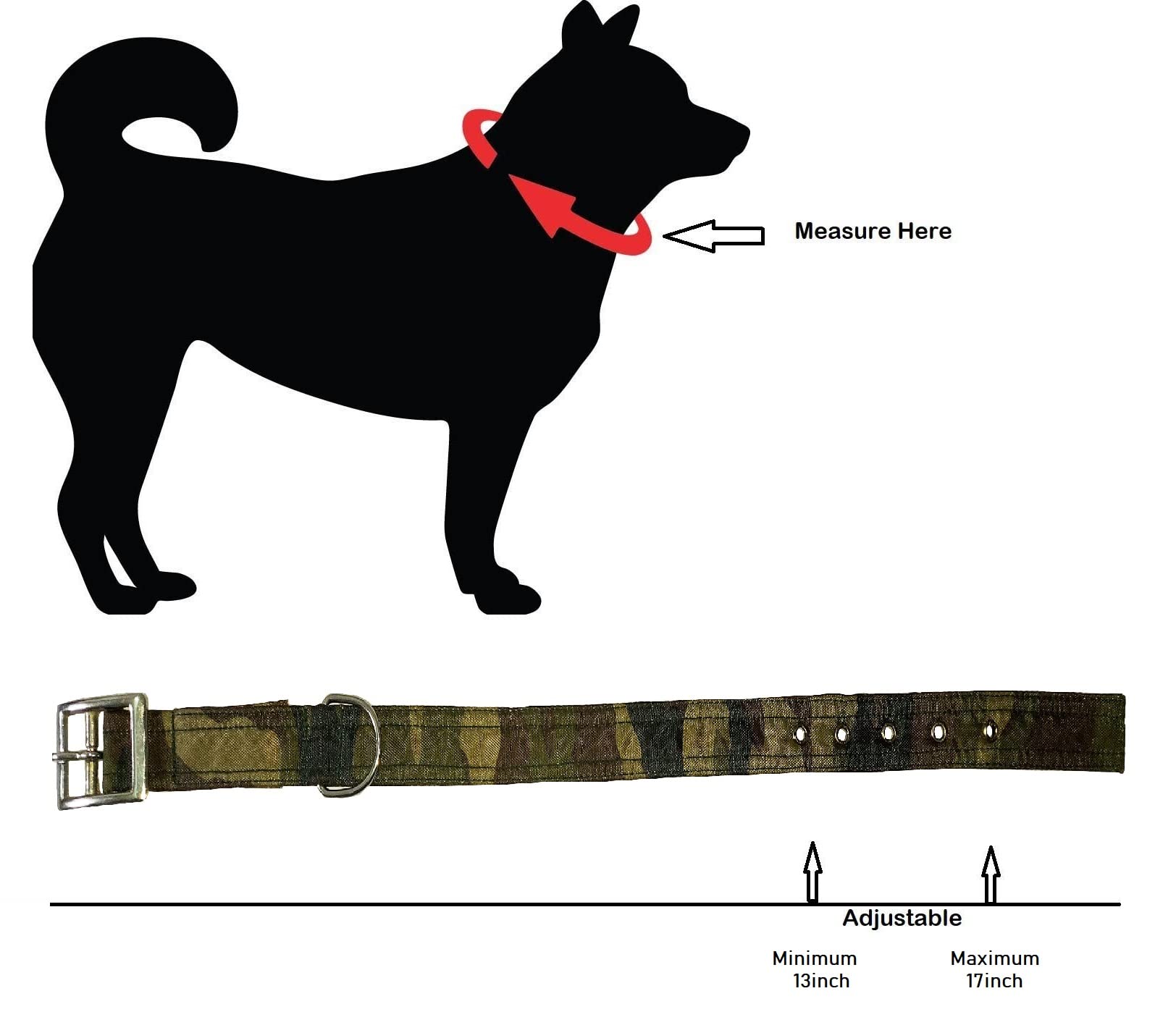 3D Printed Adjustable Dog Collar & Leash Set for Medium Dogs (13-17 inch Neck) - Durable Pet Walking Accessories | Perfect for Daily Walks, Training & Outdoor Adventures