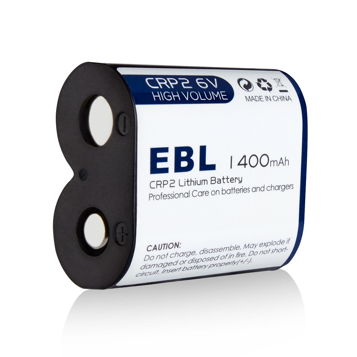 EBL CR P2 6V 1400mAh Lithium Battery for Cameras - High Capacity Replacement Battery for Digital Cameras, Flash Units & Photo Equipment - Perfect for Professional Photography & Outdoor Shooting