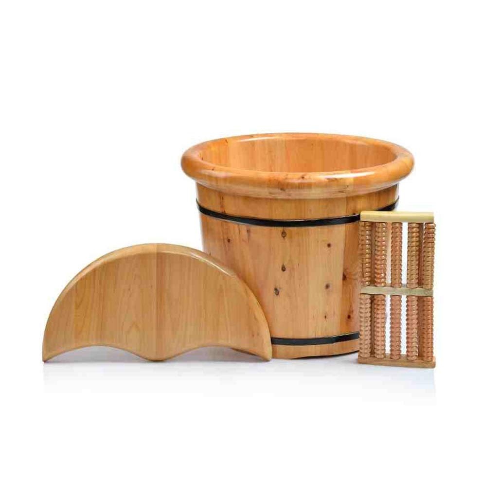 Premium Wooden Foot Soaking Tub - Smooth Surface Massage Foot Bath Basin for Relaxation & Spa | Perfect for Home Bathroom, Sauna, and Pedicure Care