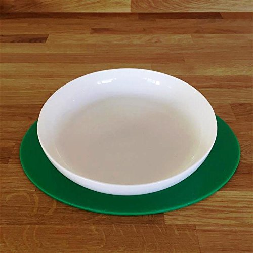 Premium Green Oval Placemats Set of 6 - Large Waterproof Table Mats for Dining Room Decor, Kitchen Table Setting & Holiday Dinner Parties