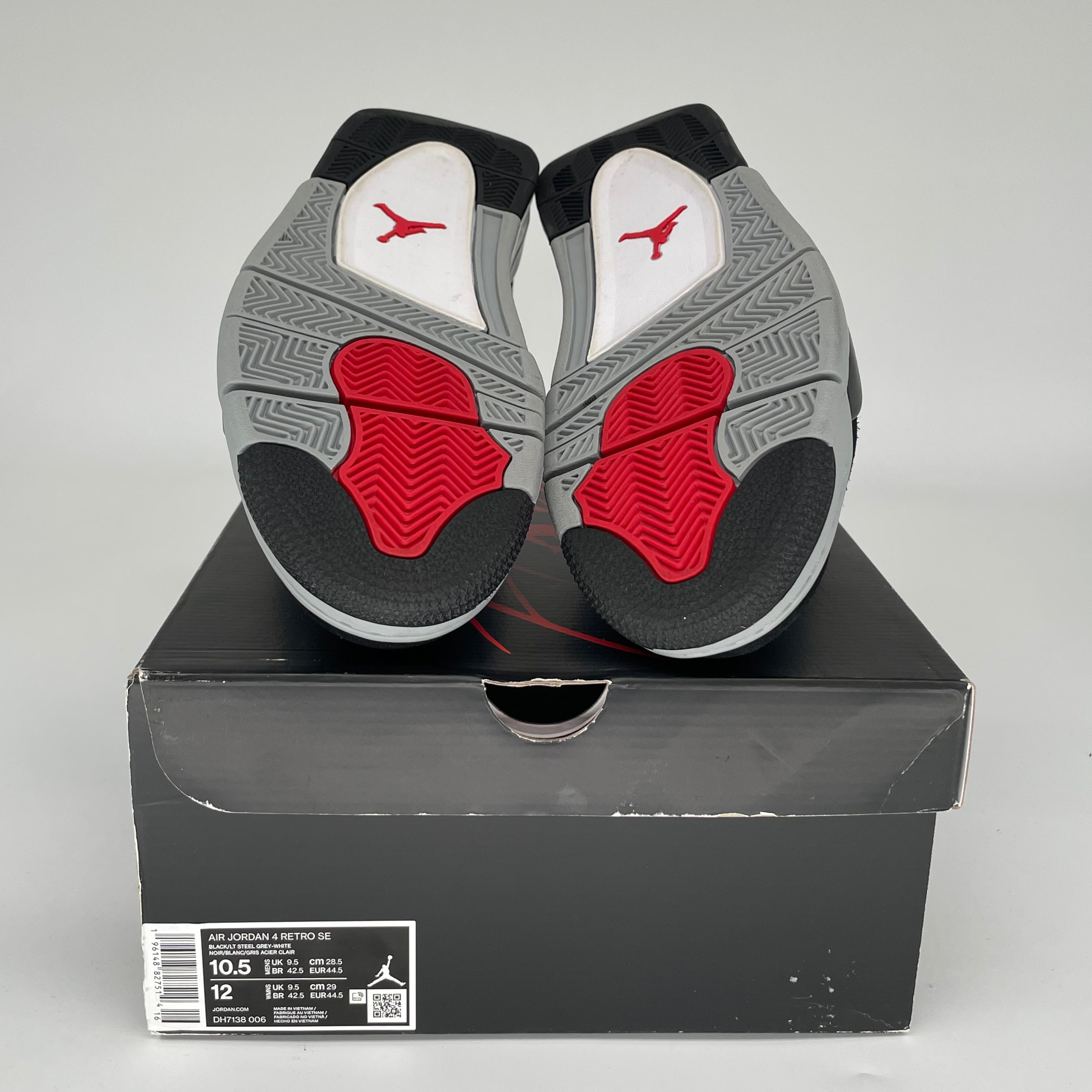 AIR JORDAN 4 Retro Black Canvas Men's Basketball Shoes Size 10.5 (DH7138-006) - Perfect for Streetwear & Sneaker Collection