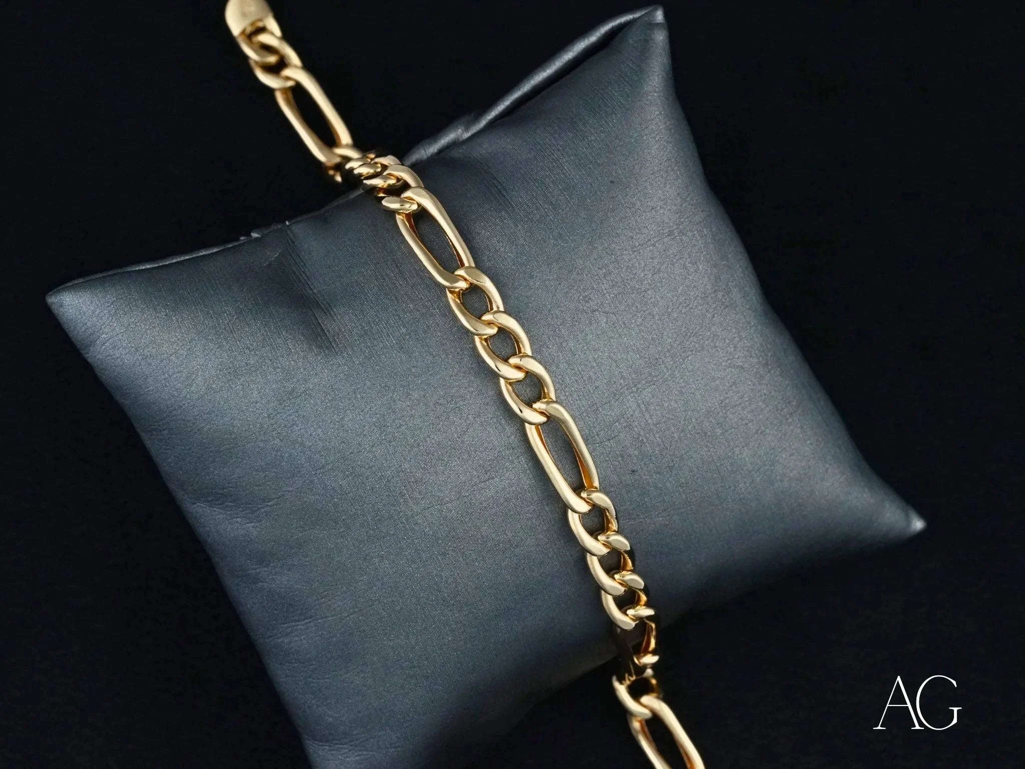 18K Gold Figaro Bracelet for Women - Timeless Love Jewelry Gift for Her - Perfect for Anniversaries, Birthdays & Special Occasions