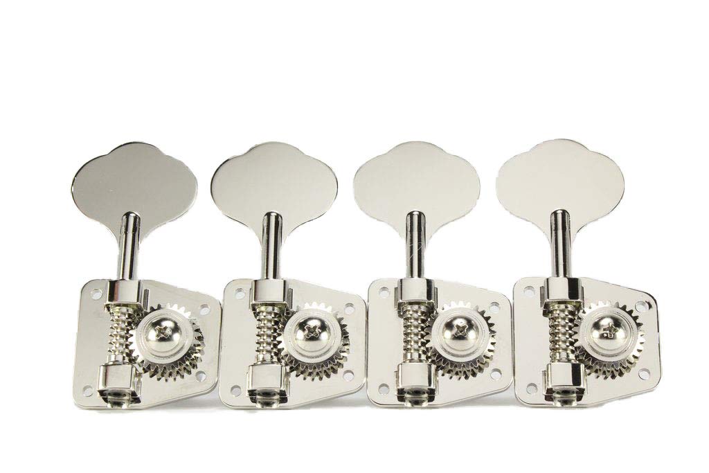 Gotoh GB2 Nickel Bass Guitar Tuning Machines - Set of 4 Inline Tuning Pegs for Precision Bass, Jazz Bass & Electric Bass Guitars | Perfect for Professional Musicians & Home Players
