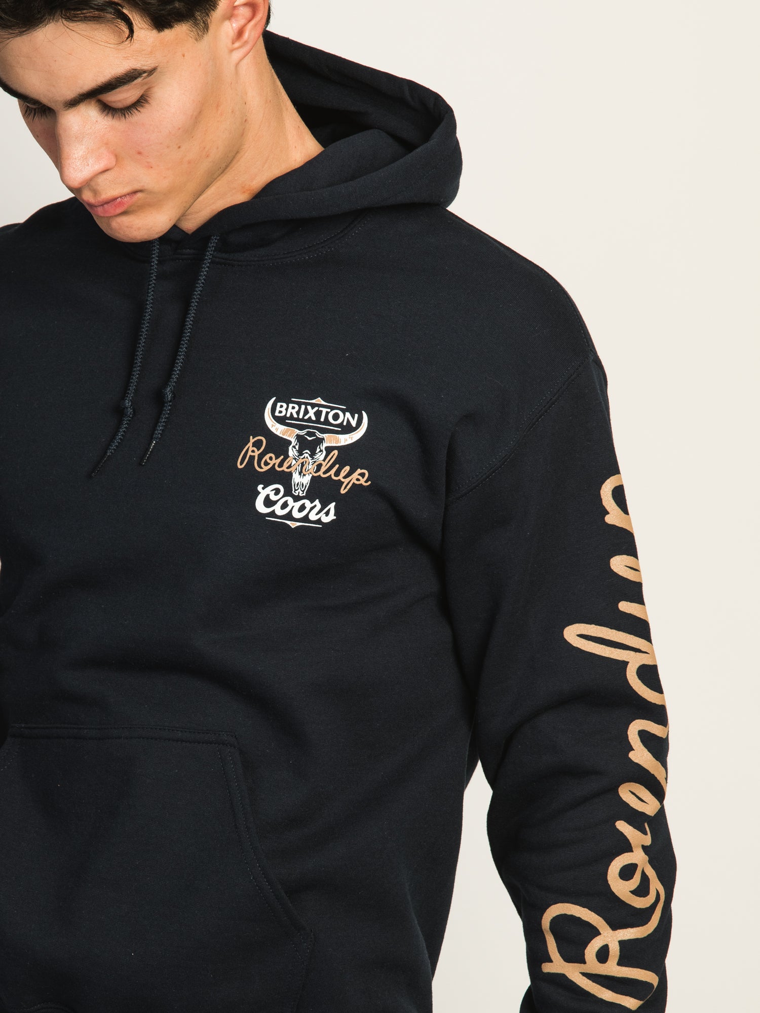 Brixton Coors Round Up Pullover Hoodie for Men & Women - Comfortable Fleece Sweatshirt for Casual Wear, Outdoor Activities, and Street Style Fashion