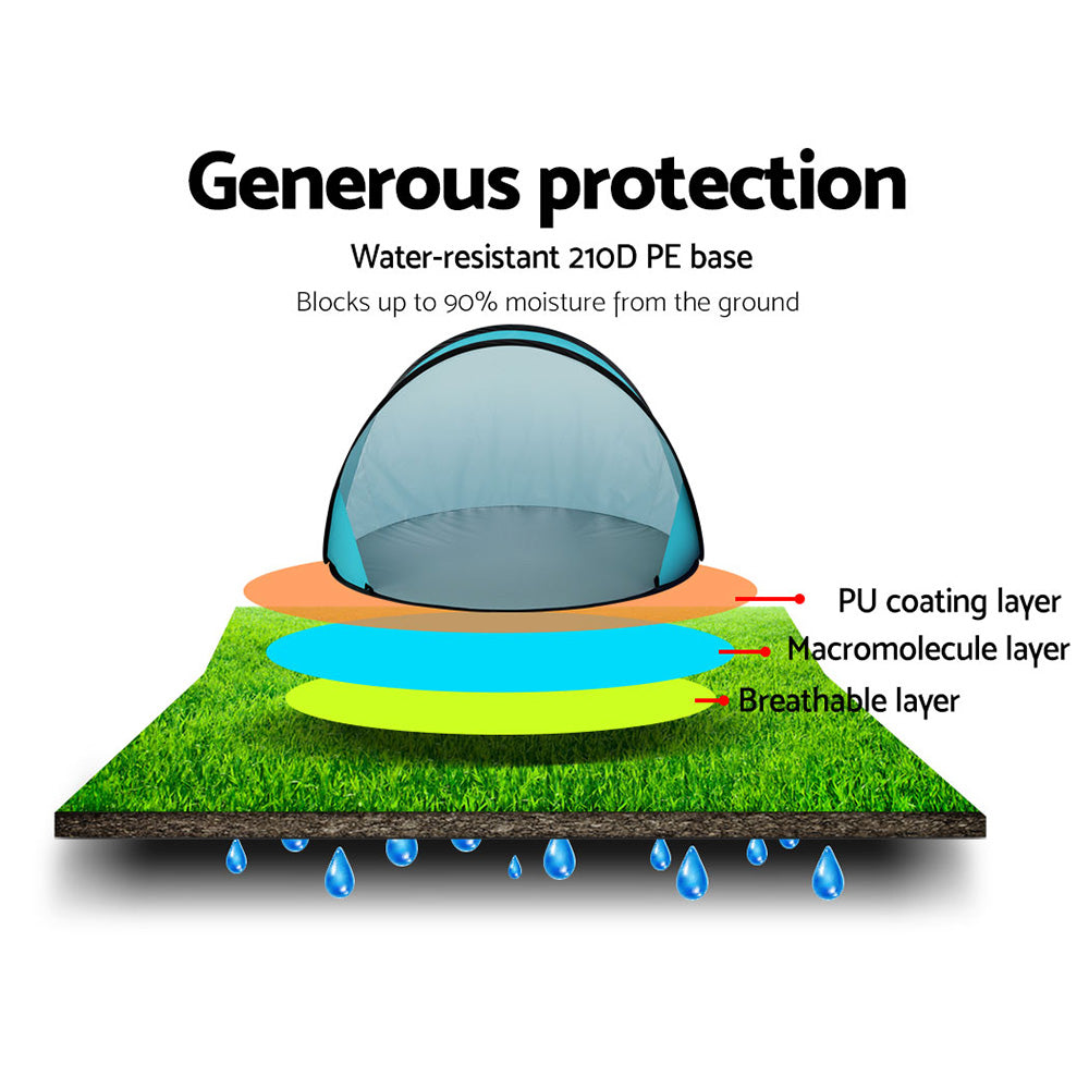 Weisshorn Pop Up Beach Tent - Portable Sun Shade Shelter for Camping, Fishing & Outdoor Activities | Perfect for Beach, Picnics & Family Outings