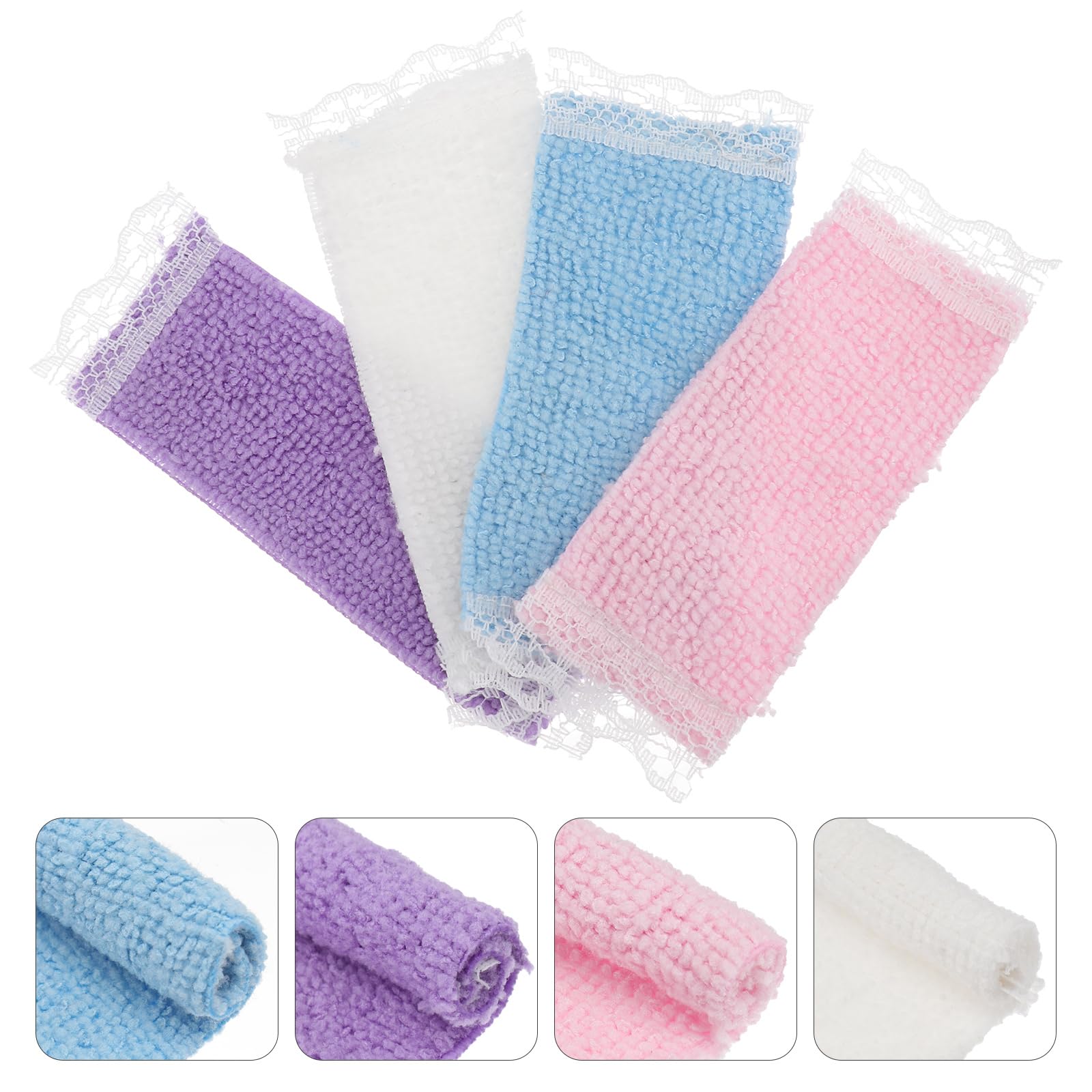 Miniature Dollhouse Bathroom Towels - DIY Accessories for Kids Play & Decor