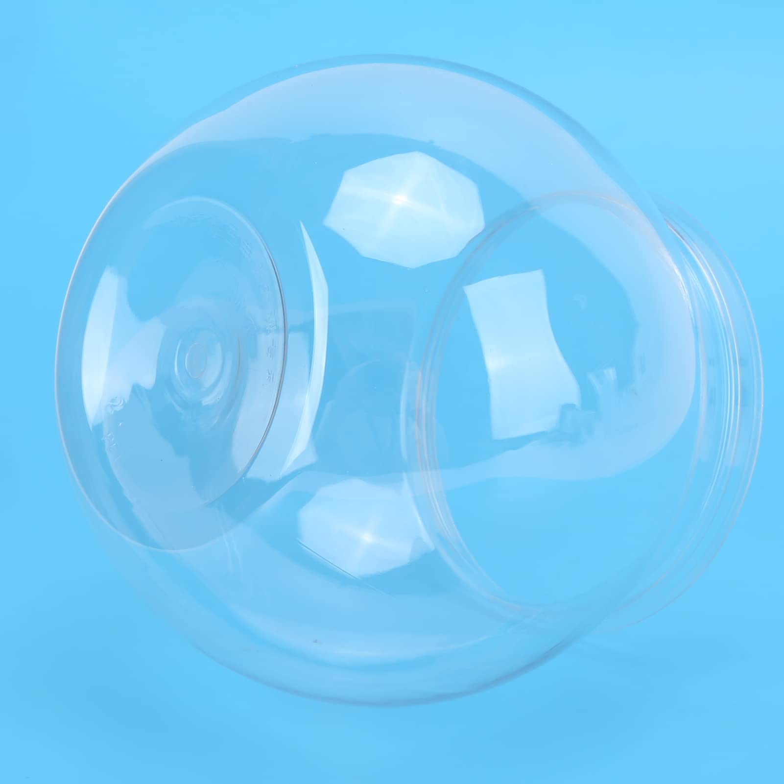 GLOGLOW Mini Transparent Plastic Fish Bowl - Small Goldfish Tank for Desk, Bookshelf, Home & Office Decor - Perfect for Betta Fish, Plants, or Decorative Centerpieces