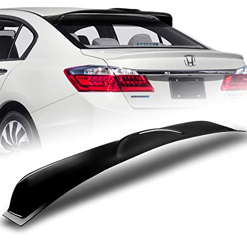 HYPERSPEED Black Acrylic Rear Roof Window Deflector Visor Spoiler Wing for Honda Accord Sedan 2013-2017 | Car Exterior Accessories & Body Kit Replacement | Enhances Style & Aerodynamics | Perfect for Daily Driving & Car Shows