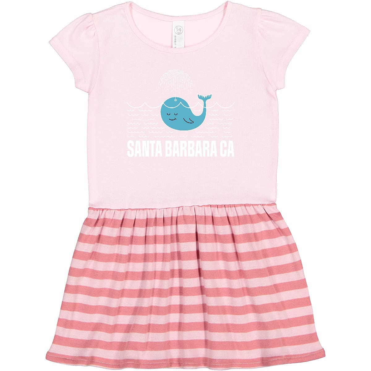 Inktastic Santa Barbara California Beach Vacation Toddler Dress - Cute Summer Outfit for Girls, Baby & Kids Beachwear, Casual Playdate Dress for Toddler Girls (1-5 Years) - Perfect for Beach Trips, Vacations & Family Photos