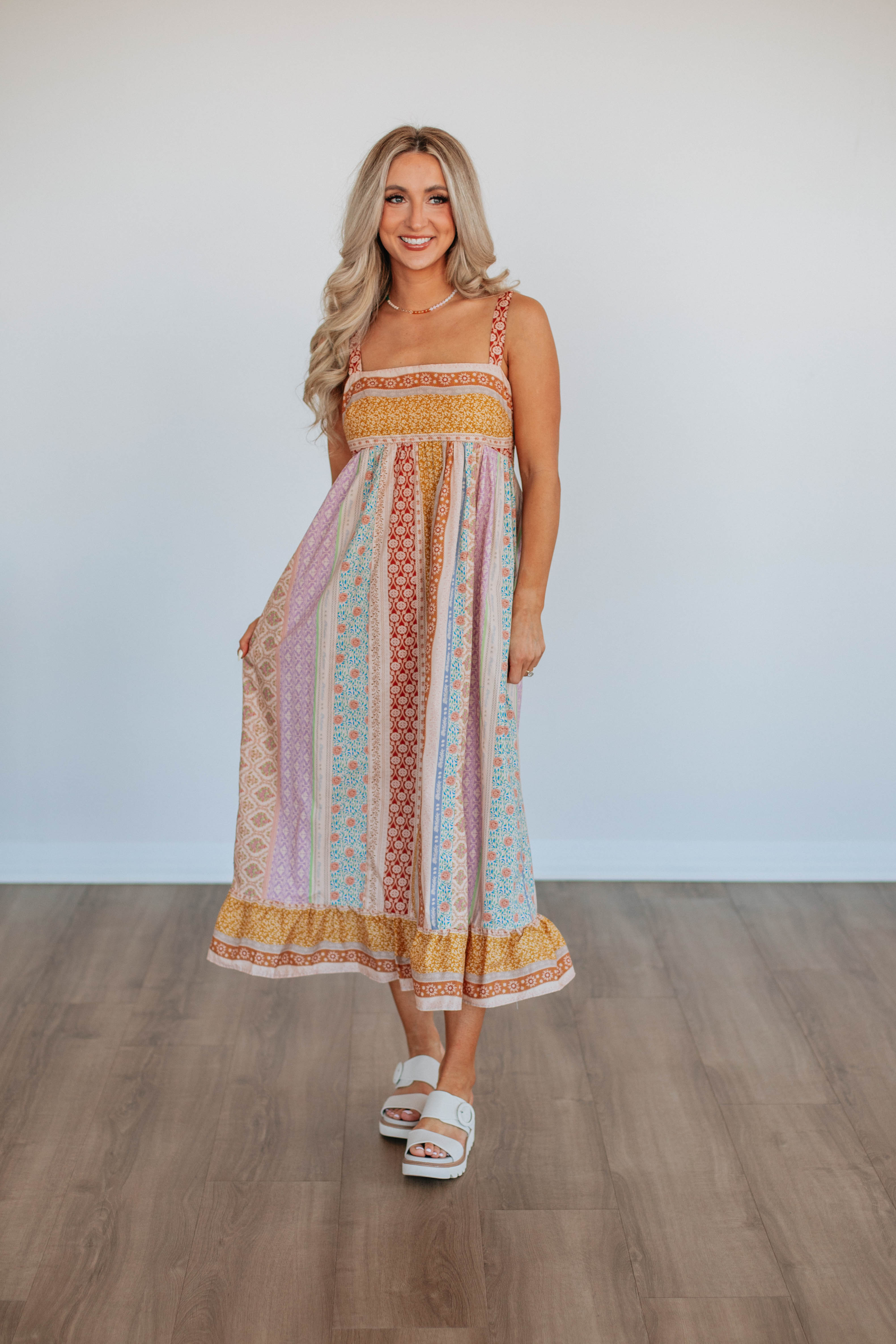 Ausha Women's Floral Summer Dress - Lightweight & Comfortable for Beach, Vacation, and Casual Wear