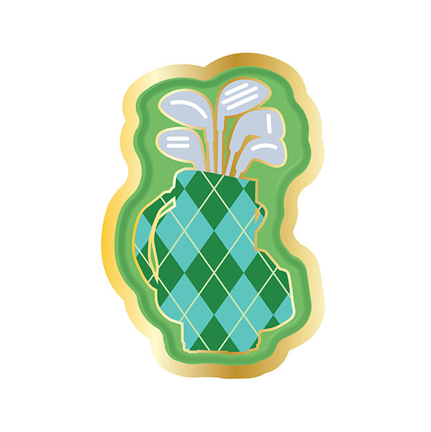 Premium Golf Bag Die-Cut Salad Plates Set of 8 - Elegant Dinnerware for Golf-Themed Parties, BBQs & Outdoor Gatherings
