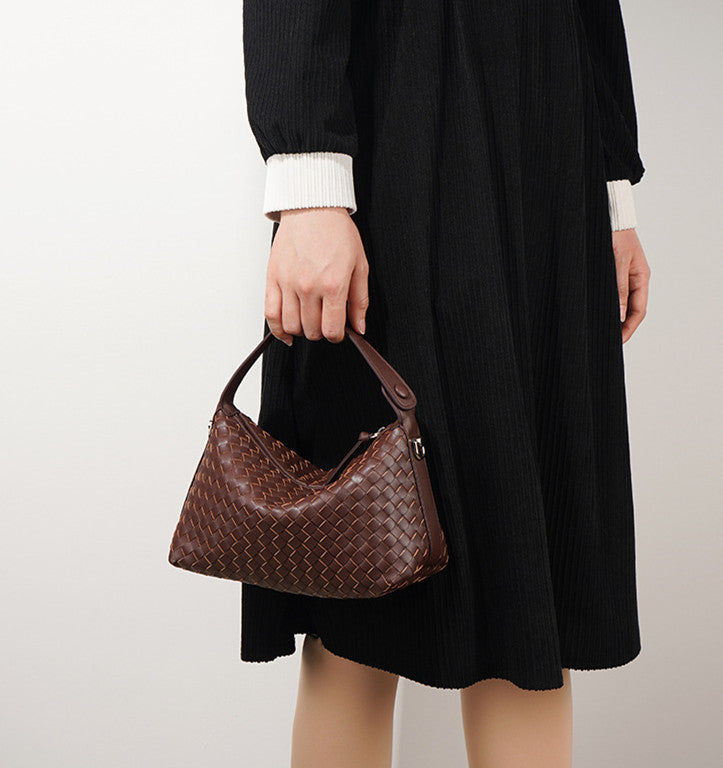 Stylish Woven Everyday Tote Bag for Women - Lightweight & Durable Handbag for Work, Shopping & Beach Outings