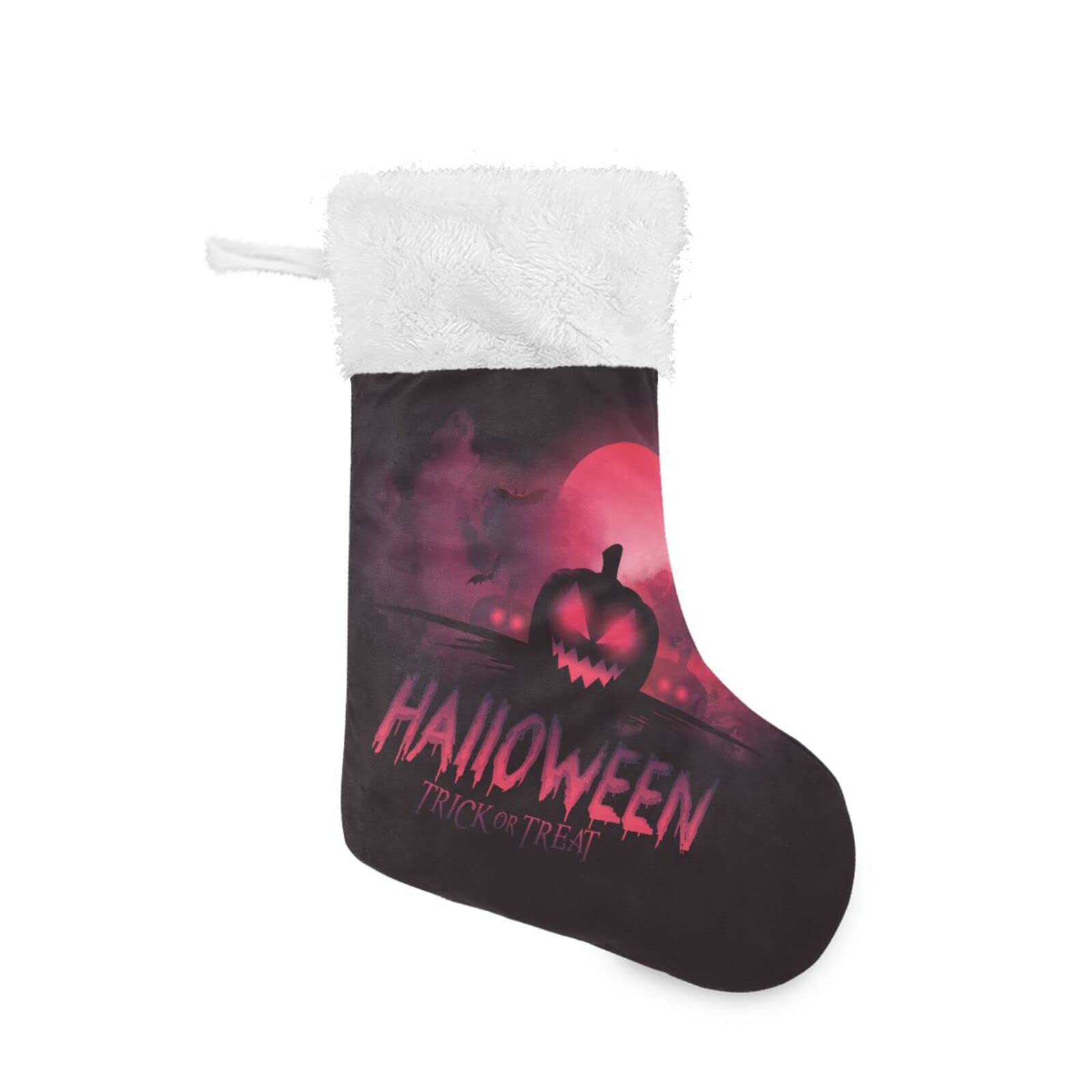 CHIFIGNO 18 Inch Halloween Christmas Stockings - Trick or Treat Candy Bags for Fireplace Hanging, Holiday Party Decorations - Perfect for Family Gatherings, Xmas Celebrations & Festive Home Decor