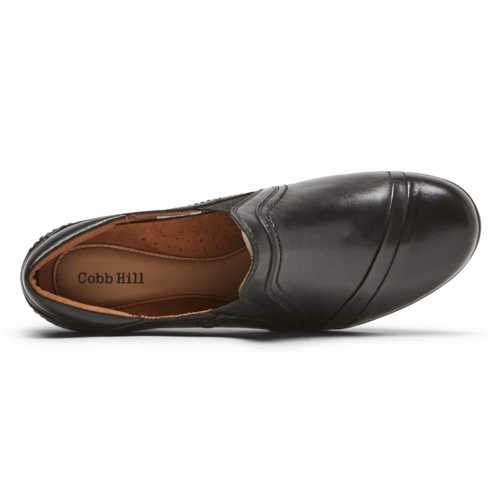 Cobb Hill Women's Laurel Slip-On Loafers - Comfortable Black Casual Shoes for Women | Perfect for Work, Travel & Everyday Wear
